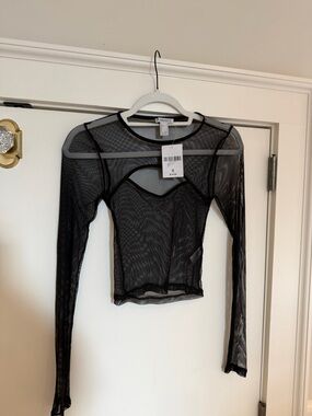 NWT Forever 21 Sheer Long Sleeve Top